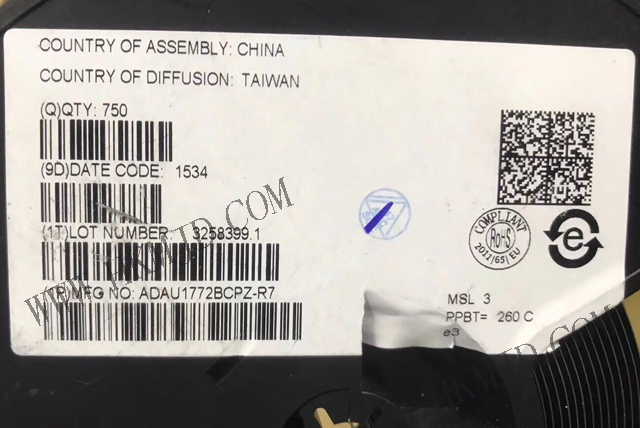 ADAU1772BCPZ 一款具有四個(gè)輸入和兩個(gè)輸出的編解碼器，內(nèi)置數(shù)字處理引擎