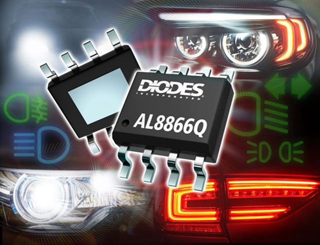 Diodes宣布推出AL8866Q LED 驅(qū)動(dòng)器，擴(kuò)大符合汽車標(biāo)準(zhǔn)的產(chǎn)品組合。